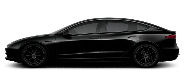 Illustration of a black 2024 Tesla Model 3