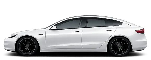Illustration of a white 2024 Tesla Model 3