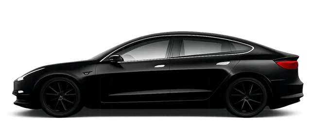 Illustration of a black 2022 Tesla Model 3