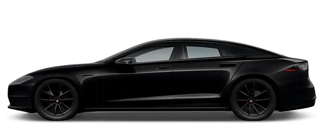 Illustration of a black 2018 Tesla Model S