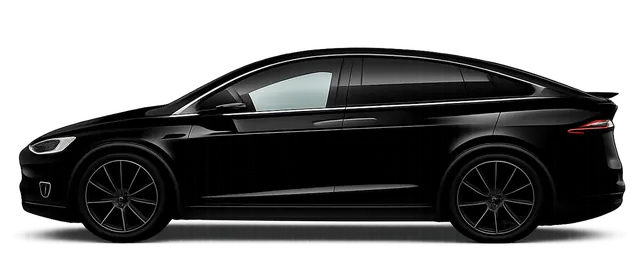 Illustration of a black 2020 Tesla Model X