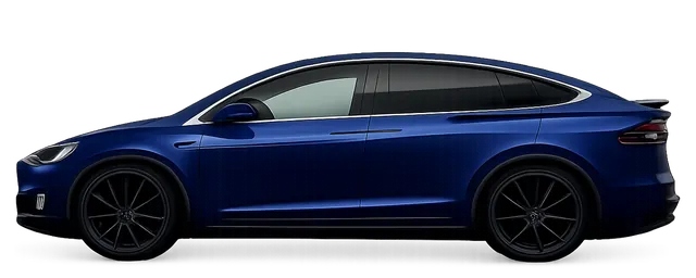 Illustration of a blue 2017 Tesla Model X