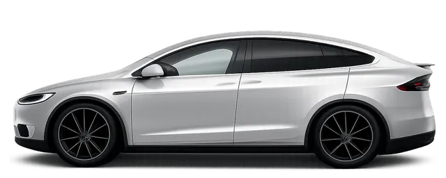 Illustration of a silver Tesla Model X