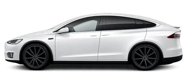 Illustration of a white 2017 Tesla Model X