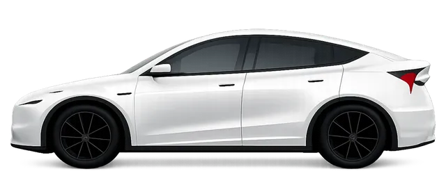 Illustration of a white Tesla Model Y