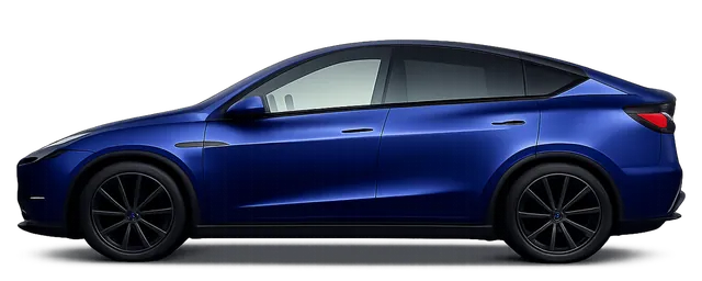 Illustration of a blue 2023 Tesla Model Y