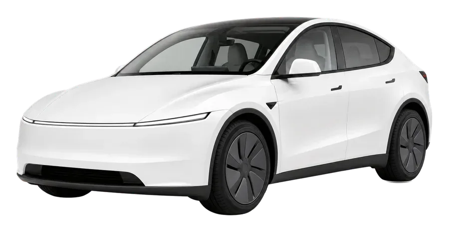Illustration of a white Tesla Model Y