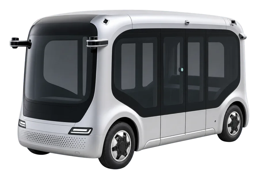 Illustration of the WeRide Robobus shuttle