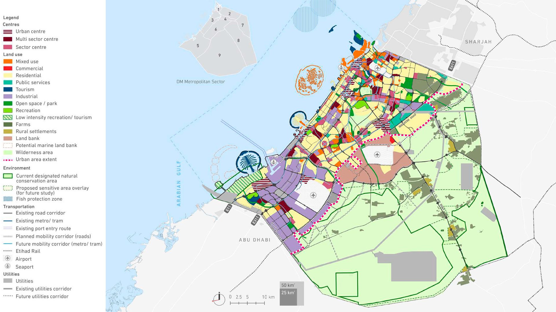 Dubai 2040 Master Plan Zone Usage
