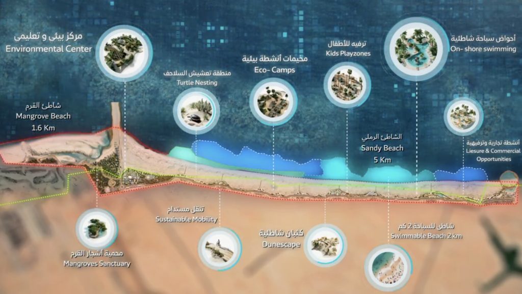 Jebel Ali Beach Project Beach and Mangrove Map Detail