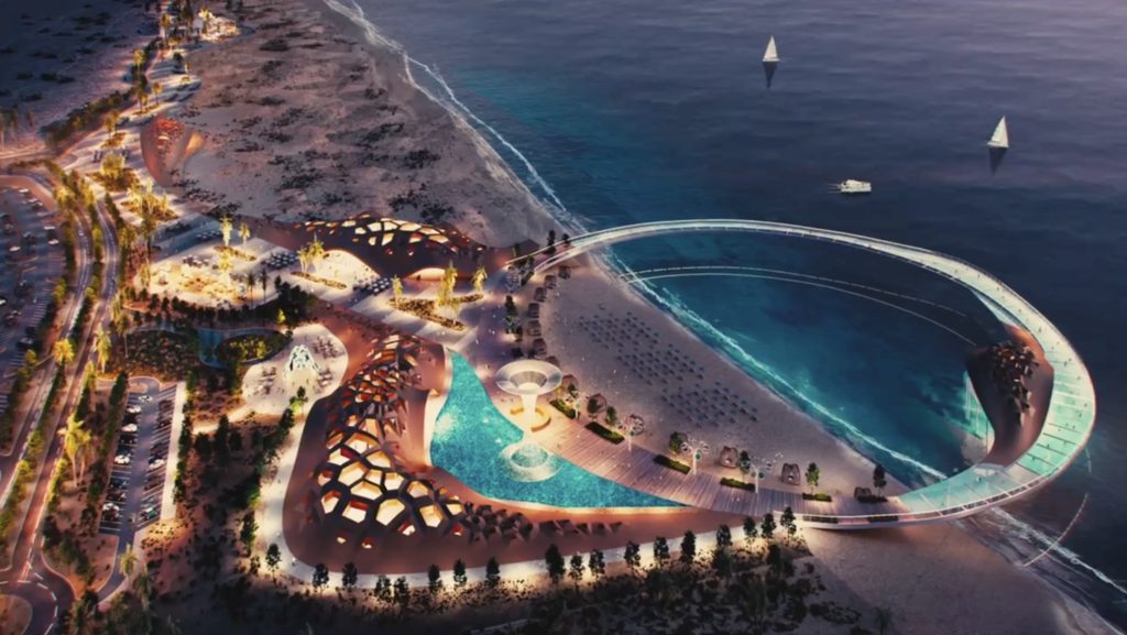 Jebel Ali Beach Project by Night